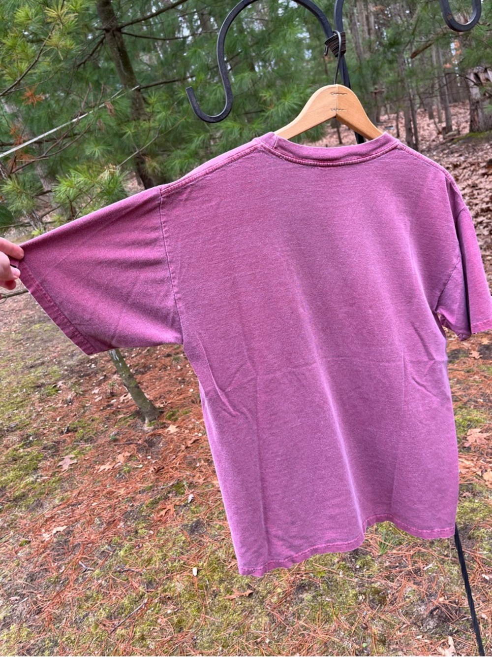 90s Comfort Colors Vermont Tourist T-Shirt Red Distressed Faded Granola Girl - Picture 9 of 13
